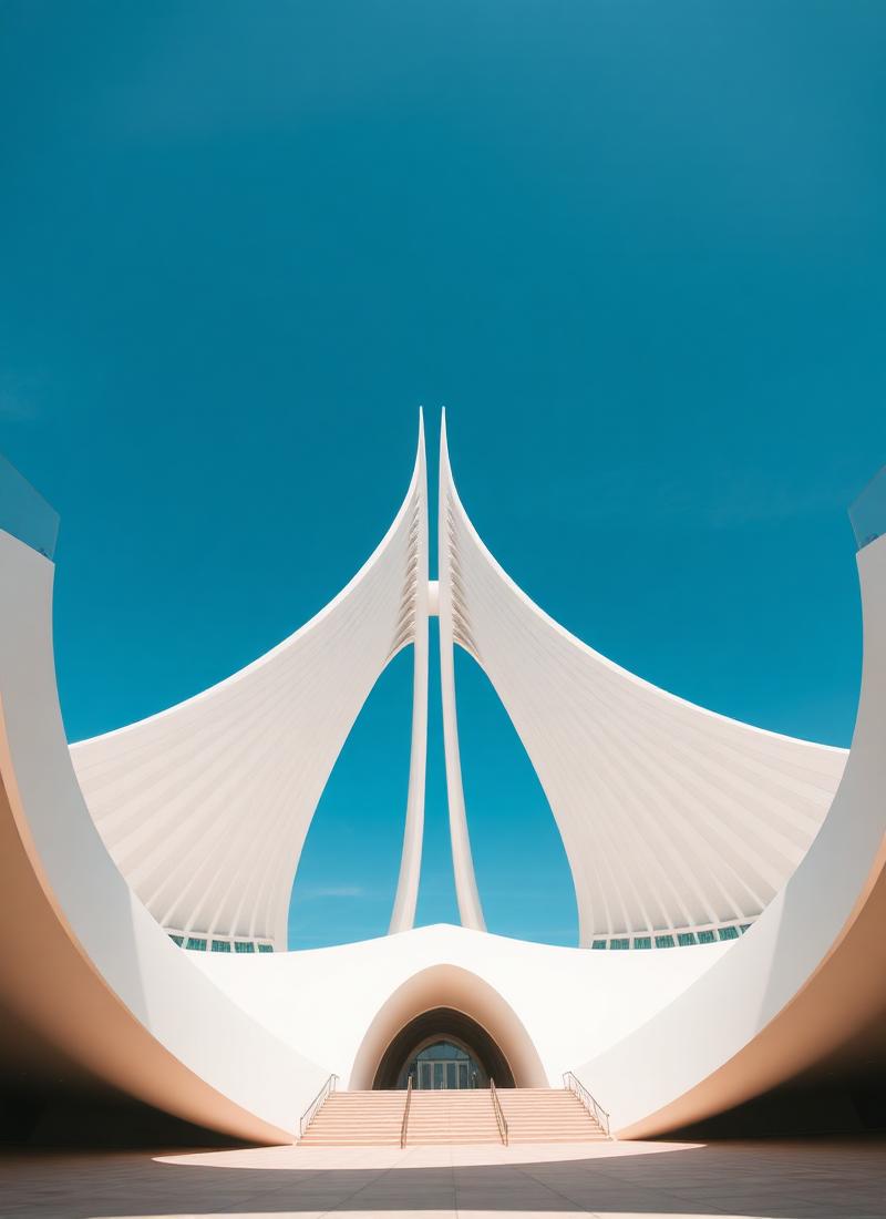 Curved white facade of the Heydar Aliyev Center