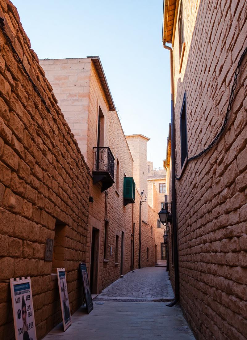 Narrow stone lanes of Baku's Old City, Icherisheher